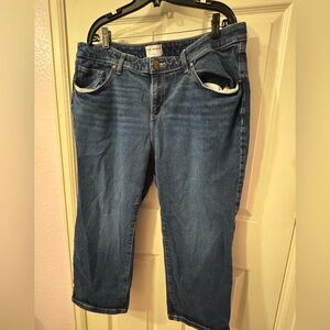 Size 18 like new Lane Bryant Dark Blue Cropped Jeans